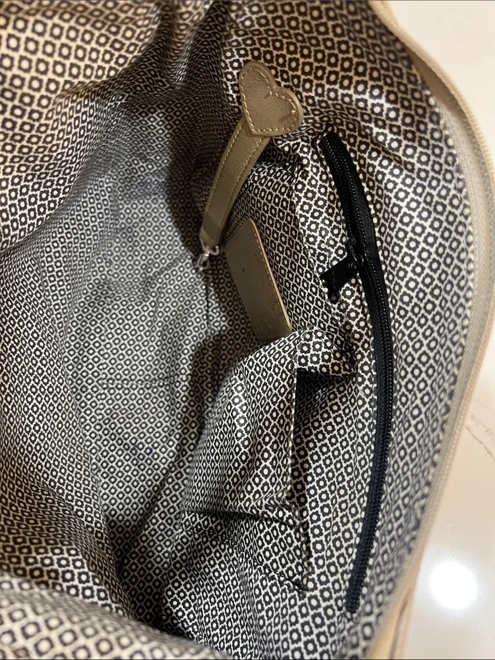 Brighton Metallic Taupe Pewter Leather Shoulder Bag with Braided Strap